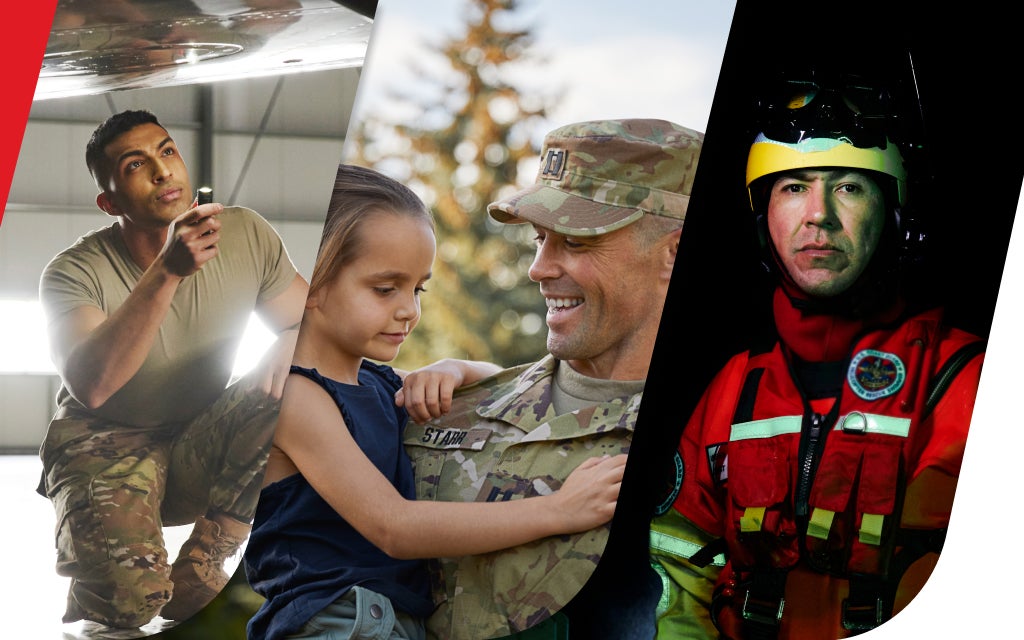 Collage of servicemembers from different branches of service.