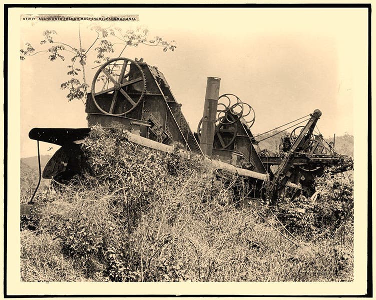 Abandoned French machinery, Panama Canal, photograph, ca 1910, Library of Congress (loc.gov)