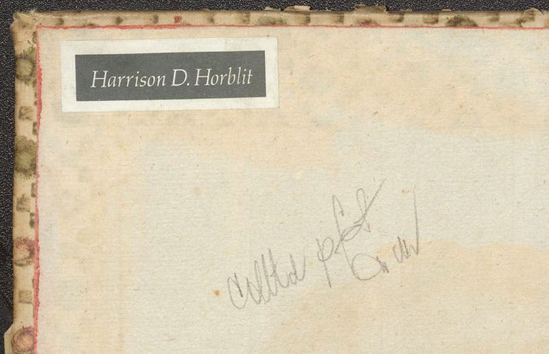 Bookplate of Harrison D. Horblit, on inside front cover of the Linda Hall Library copy of Apollonius, Conicorum, 1566 (Linda Hall Library)