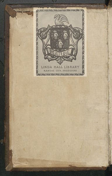 Linda Hall Library bookplate, in our copy of Otto Brunfels, Herbarum vivae eicones, 1530 (Linda Hall Library)