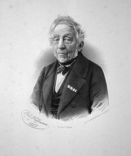 Portrait of Karl Cäsar von Leonhard, lithograph, by Rudolf Hoffmann, ca 1860, Austrian National Library, Vienna (Wikimedia commons)