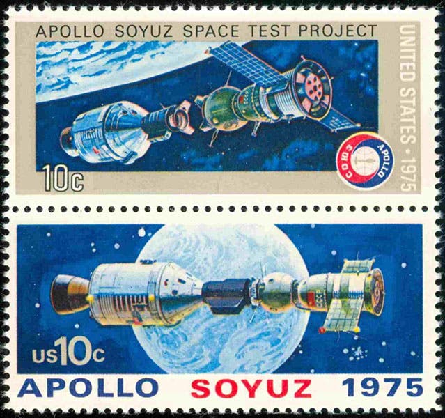 U.S. postage stamps commemorating the Apollo Soyuz space mission, 1975 (The Stamp Forum)