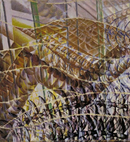 <i>Swifts: Paths of Movement + Dynamic Sequences</i>, by Giacomo Balla, oil on canvas, 1913 (Museum of Modern Art)