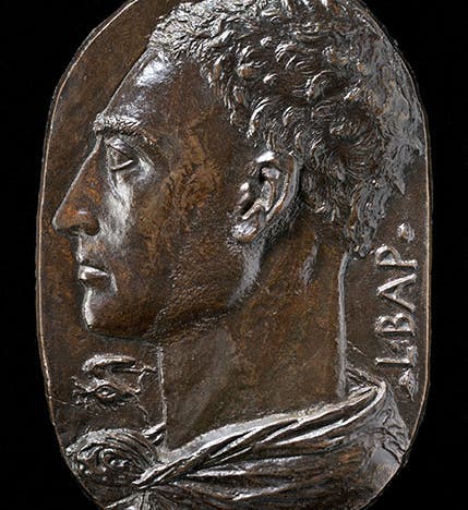 Self-portrait medal by Leon Battista Alberti, bronze, ca 1435 (Kress Collection, National Gallery of Art, Washington, D.C.)