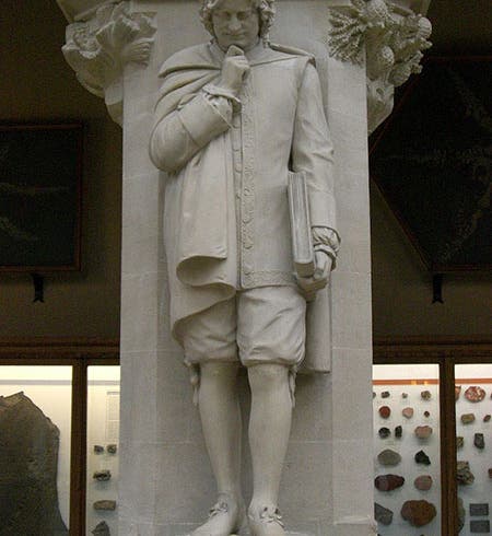 Statue of Isaac Newton, Caen stone, carved by Alexander Munro, 1854-60, Oxford University Museum of Natural History (Wikimedia commons)