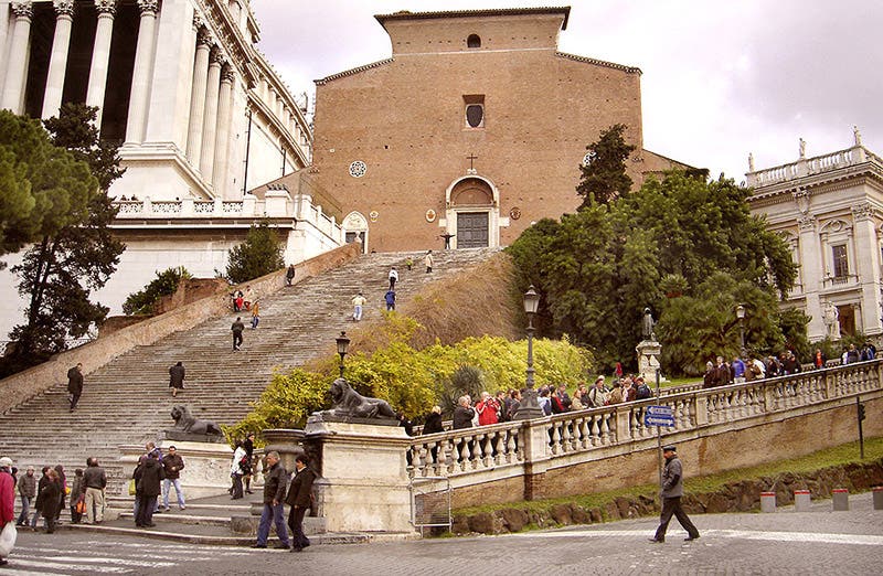 Church of Santa Maria in Aracoeli, Rome, where Flavio Biondo is buried (Wikimedia commons)