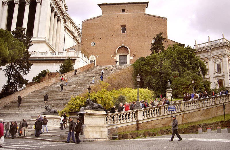 Church of Santa Maria in Aracoeli, Rome, where Flavio Biondo is buried (Wikimedia commons)