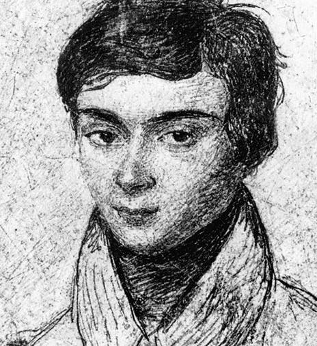 Portrait of Évariste Galois, artist and date unknown (Wikimedia commons)