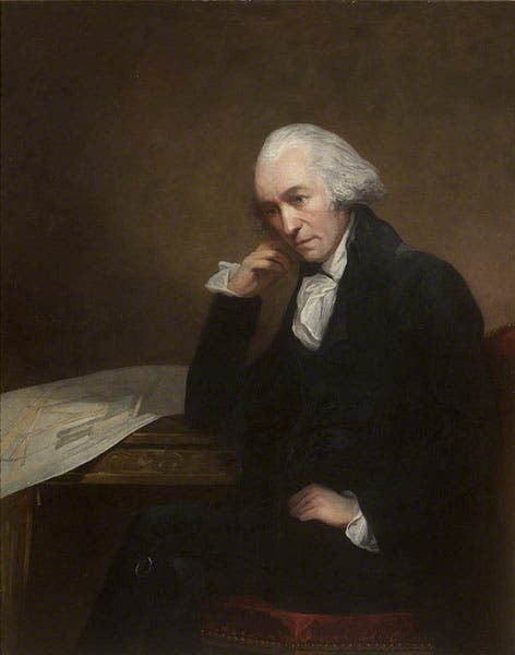 Portrait of inventor James Watt, oil on canvas, by Carl Fredrik von Breda, ca 1792, Institution of Mechanical Engineers, London (artuk.org)