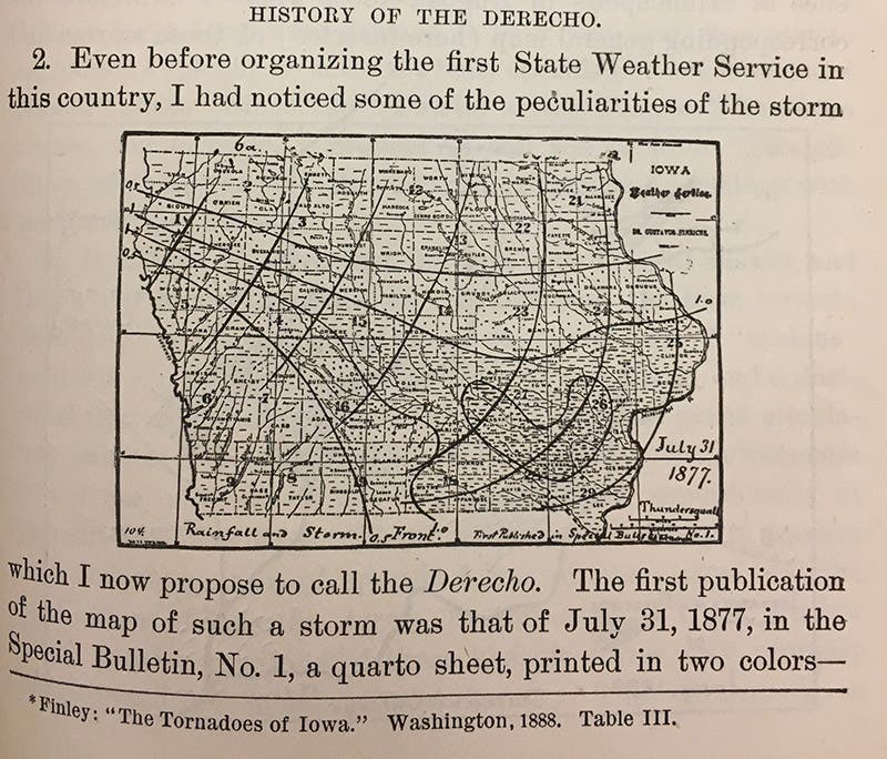 Gustavus Hinrichs, “Tornadoes and Derechos,” American Meteorological Journal, vol. 5, 1888 (Linda Hall Library)