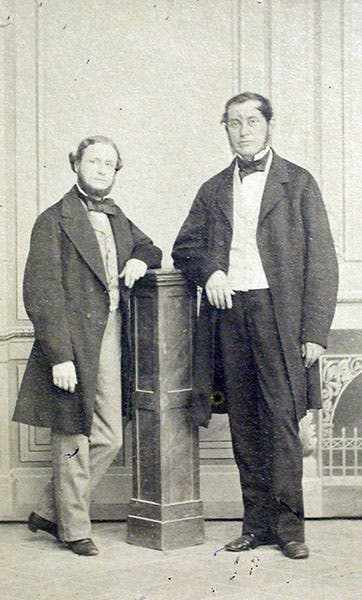 Gustav Kirchoff (left) and Robert Bunsen (right), photograph, undated (digital.libraries.ou.edu)