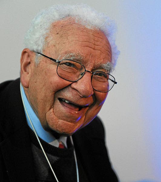 Murray Gell-Mann at a conference in Switzerland, age 81, photograph, 2012 (Wikimedia commons)