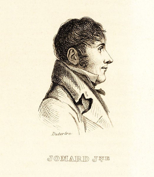 Portrait of Edme Jomard, by André Dutertre, in Louis Reybaud, Histoire de l’expédition française en Égypte, vol. 8, 1830-36 (Linda Hall Library)