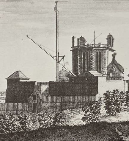 “Prospect toward London,” right half of plate IV, facsimile etching, Francis Place and the Early History of the Greenwich Observatory, by Derek House, Science History Publications, 1975 (The Linda Hall)