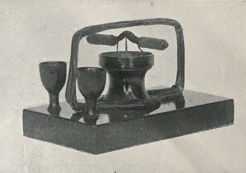 Electromagnetic rotor built by Jedlik in 1828 and subsequently kept in the physical laboratory at Pannonhalma seminary, in Elektrotechnika, vol. 24, 1931 (Linda Hall Library)