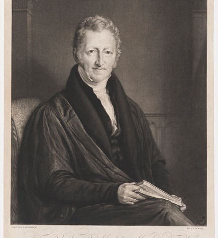 Portrait of Thomas Malthus, mezzotint by John Linnell, 1834 (National Portrait Gallery, London)