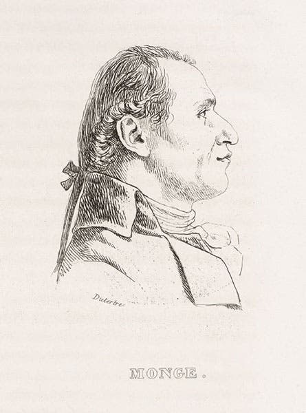 Another portrait of Gaspard Monge, by André Dutertre, in Louis Reybaud, Histoire de l’expédition française en Égypte, vol. 6, 1830-36 (Linda Hall Library)