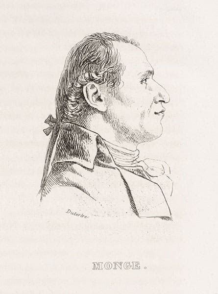 Another portrait of Gaspard Monge, by André Dutertre, in Louis Reybaud, Histoire de l’expédition française en Égypte, vol. 6, 1830-36 (Linda Hall Library)