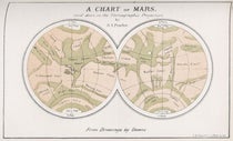 Map of Mars, 1867, made by Richard A. Proctor after drawings by William Rutter Dawes, in Other Worlds than Ours, by Richard A. Proctor, 5th ed, 1882 (Linda Hall Library)