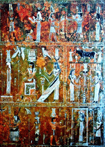 The Bembine Tablet, detail of the physical object, in the Museo Egizio, Turin (Wikimedia commons)