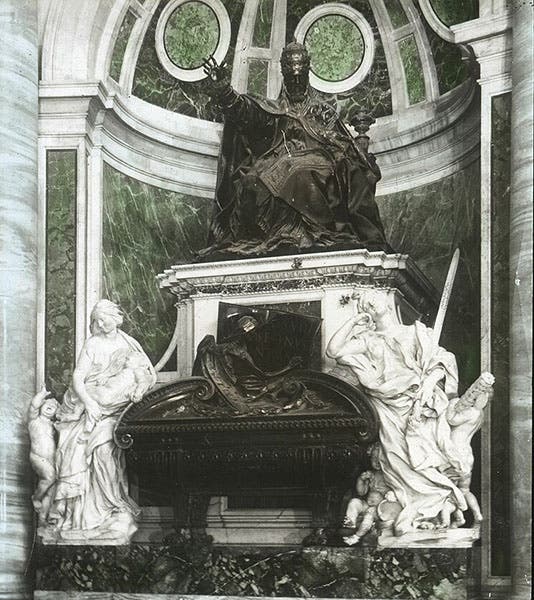 Tomb of Urban VIII, by Gian Lorenzo Bernini, 1640s, Saint Peter’s Basilica (Wikimedia commons)