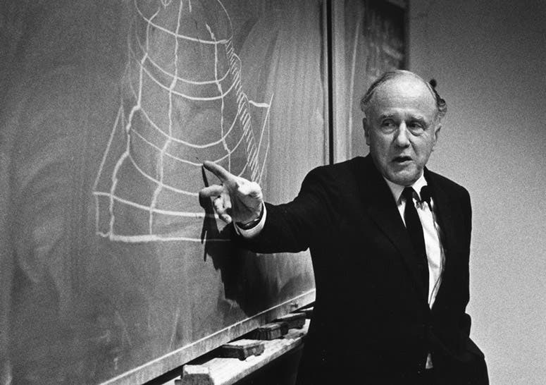 John Archibald Wheeler, guest lecturing at the University of Missouri, Rolla, photograph, 1961 (Emilio Segrè Visual Archives, American Institute of Physics (repository.aip.org)