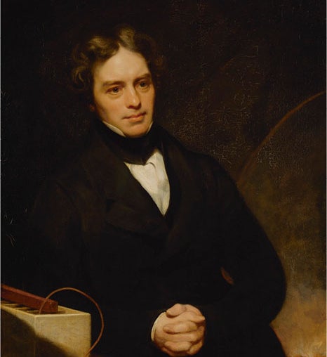 Michael Faraday, oil portrait by Thomas Phillips, 1841-42, (National Portrait Gallery, London)