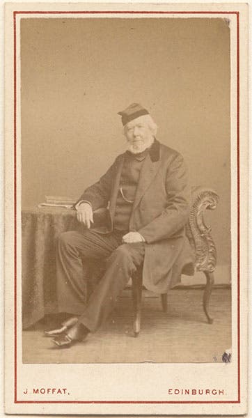 Portrait of an older Robert Stirling, carte de visite, 1870s? (National Portrait Gallery, London)