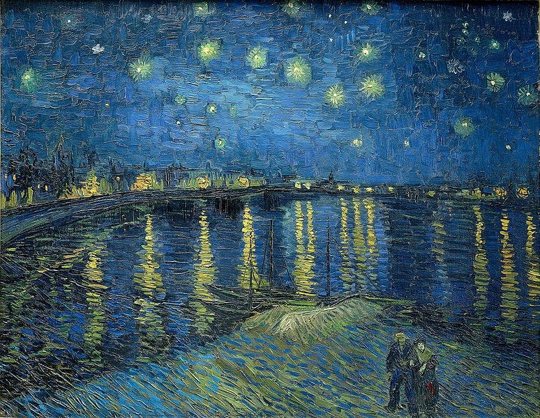 Starry Night over the Rhone, Vincent van Gogh, 1888, Musée d’Orsay (Wikimedia commons)