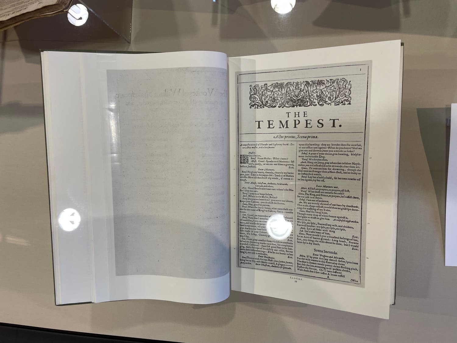 Photo of book prepared by Charlton Hinman, The first folio of Shakespeare