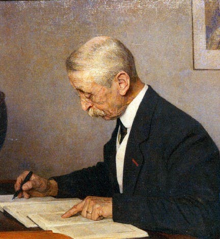 Portrait of Jacobus Kapteyn, oil, by Jan Veth, 1918 (Wikimedia commons)