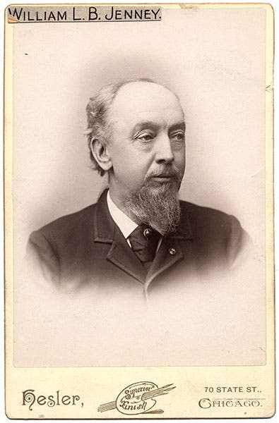 Portrait of William Le Baron Jenney, carte de visite, undated (chicagology.com)