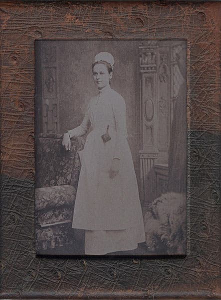 The “Woman in White,” Mary Clymer, graduate of the Hospital of the University of Pennsylvania School for Nursing, photograph, undated (nursing.upenn.edu)