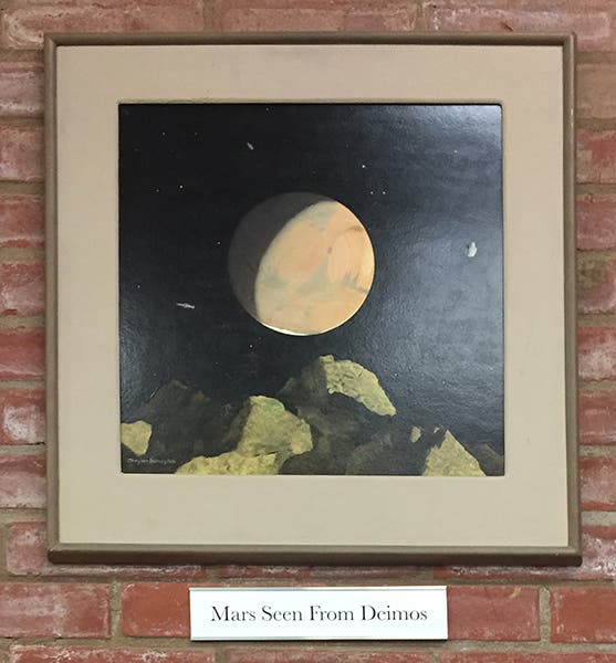 Mars Seen from Deimos, oil painting by Chesley Bonestell, before 1964 (MRIGlobal)