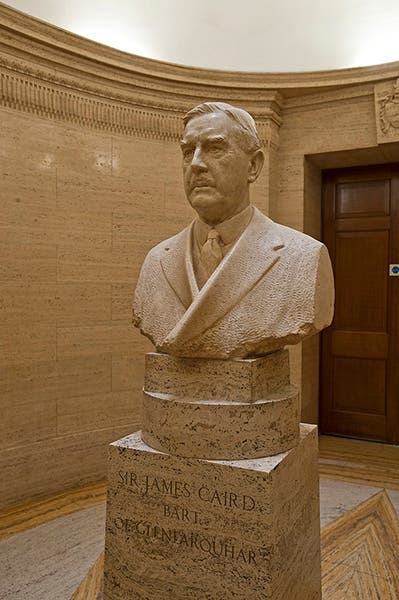 Bust of James Caird, marble sculpture by Reid Dick, 1937, Caird Rotunda, National Maritime Museun, Greenwich (rmg.co.uk)