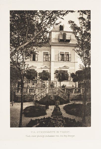 Krieger’s observatory in Trieste, from his Mond-Atlas, 1898-1912 (Linda Hall Library)
