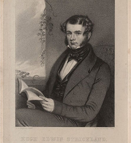 Portrait of Hugh Strickland, lithographed by Thomas H. Maguire after a drawing by Francis Wilkin, 1837 (National Portrait Gallery, London)
