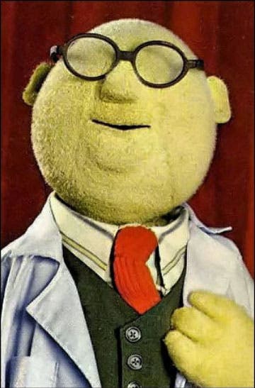 Dr. Bunsen Honeydew, still photograph, unknown year (muppet.fandom.com)