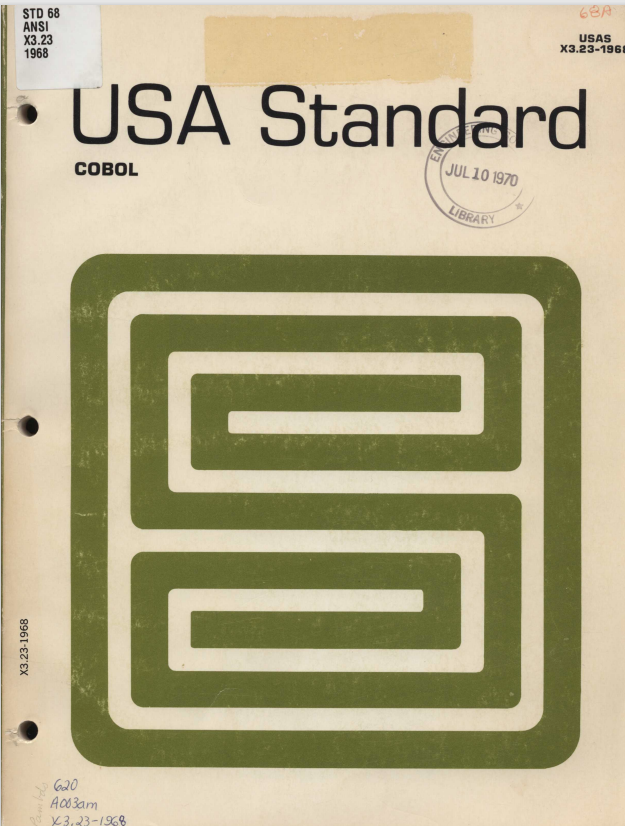 USA Standard COBOL. 