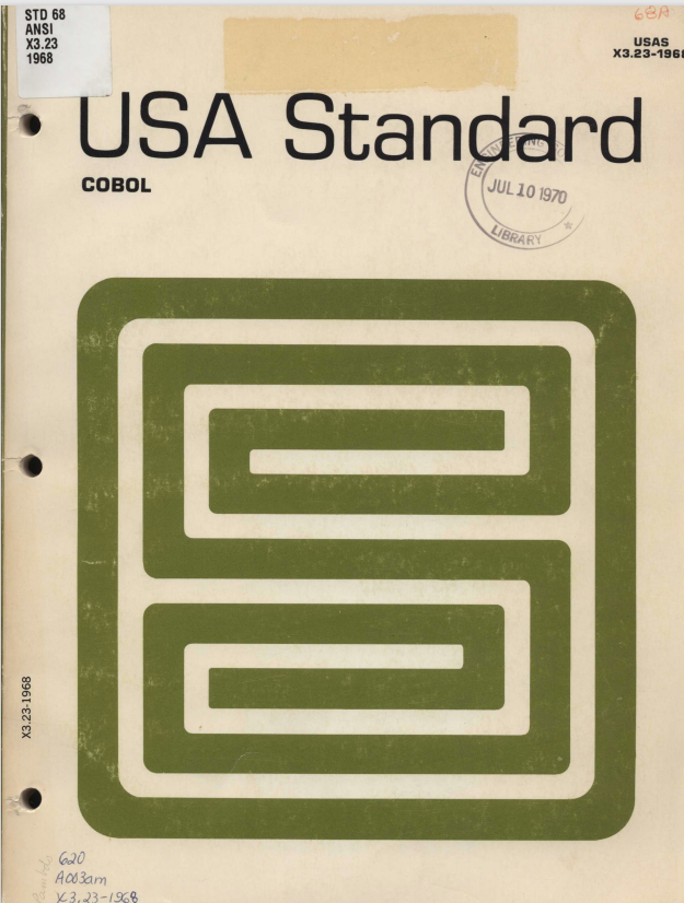 USA Standard COBOL.