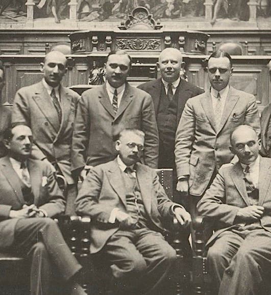 Mathematicians at the Lwów School of Mathematics, photograph, 1929; Hugo Steinhaus is seated at far left, Bhāvanā magazine, vol, 8 (4), Oct. 2024 (bhavana.org.in)