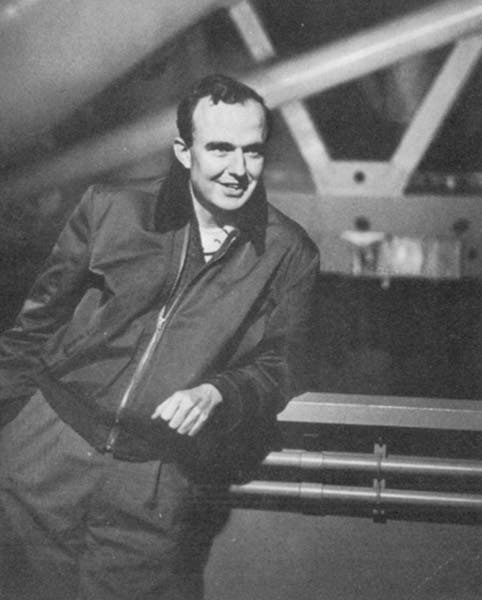 Portrait of a young Allan Sandage, probably at Palomar Observatory, ca. 1953 (palomarskies.blogspot.com)
