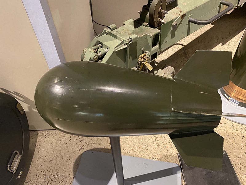 The Davy Crocket nuclear warhead, designed by Ted Taylor, on display at the National Museum of Nuclear Science & History, Albuquerque (atomicarchive.com)