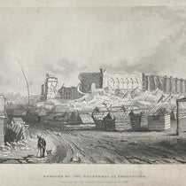 “Remains of the Cathedral at Concepcion, Ruined by the great earthquake of 1835,” etching after a drawing by John Clements Wickham, Narrative of the Surveying Voyages of His Majesty's ships Adventure and Beagle, by Robert FitzRoy et al., vol. 2, p. 405, 1839 (Linda Hall Library)