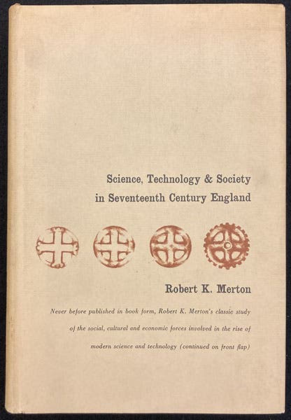 Title page, Science, Technology & Society in Seventeenth Century England, 1st book edition, 1970 (author’s copy)