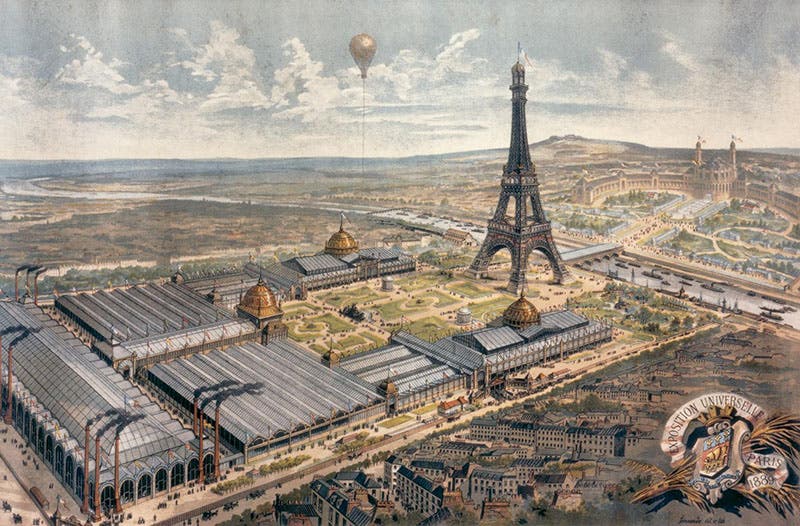 Advertisement for the Universal Exposition of 1889, official Eiffel Tower website (toureiffel.paris)