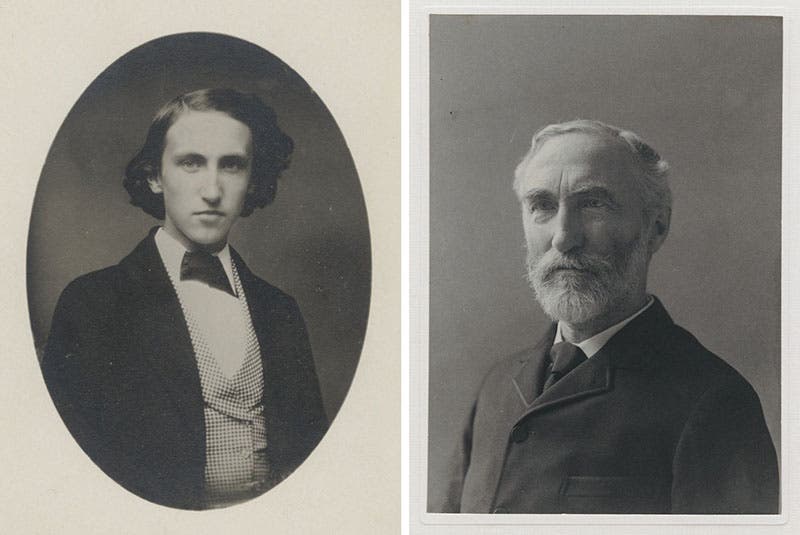 Portraits of a younger and older Josiah Willard Gibbs, undated photographs (Beinecke Library, Yale University)