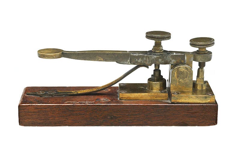 Transmitting key, invented and built by Alfred Vail, 1844, National Museum of American History, Smithsonian Institution (collections.si.edu)