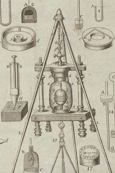 Detail of sixth image, a small set of Magdeburg spheres within an evacuated container (Linda Hall Library)