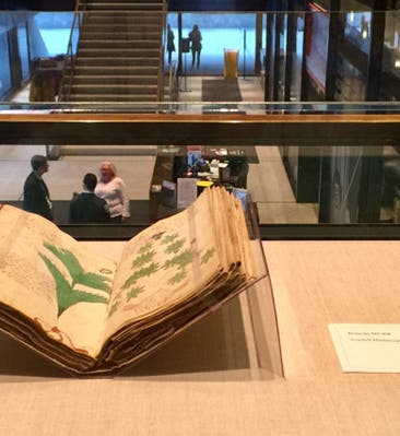 Voynich manuscript on display in Beinecke Library, Yale (Beinecke Library)